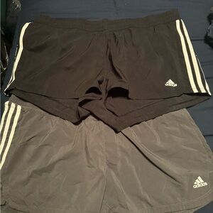 Two Pair Adidas Women’s Aeroready Shorts Size XL